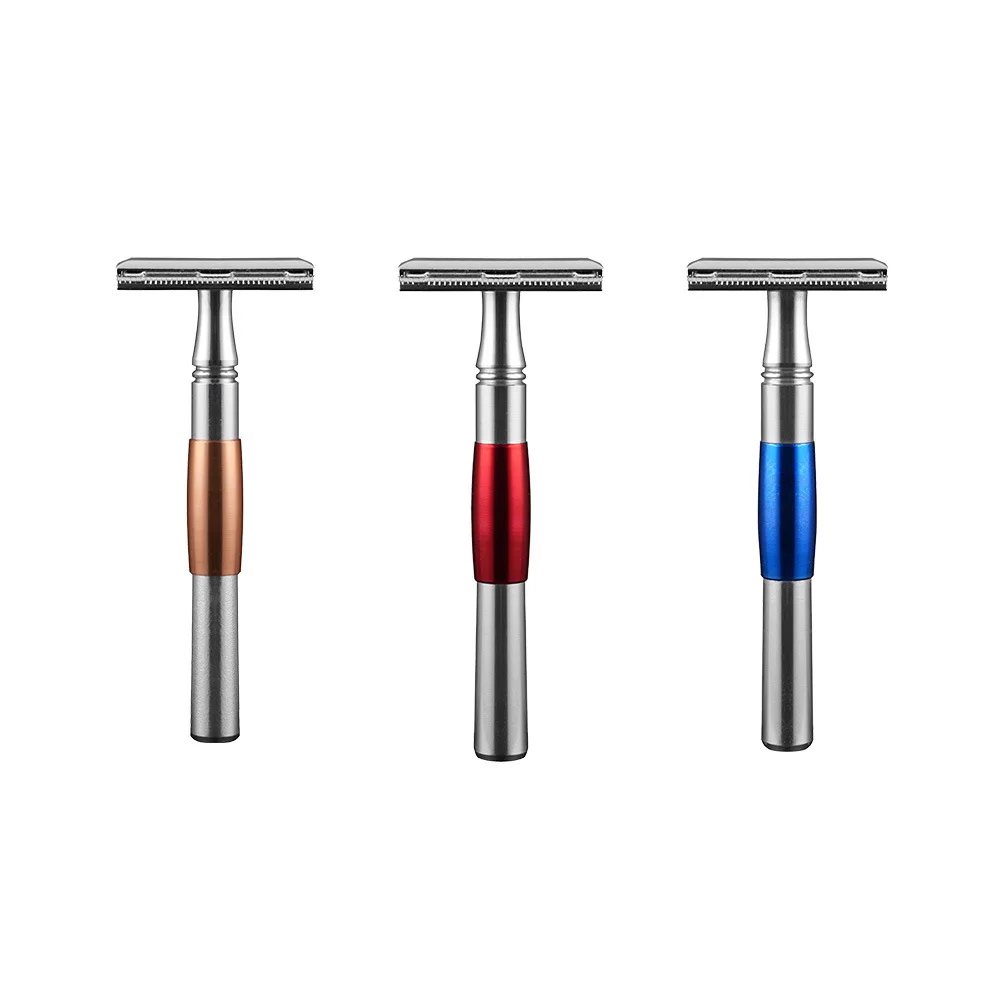 Aluminum Alloy Manual Shaver, Color Handle Shaver, Shaver Holder Barber Shop Razor Man Shaver