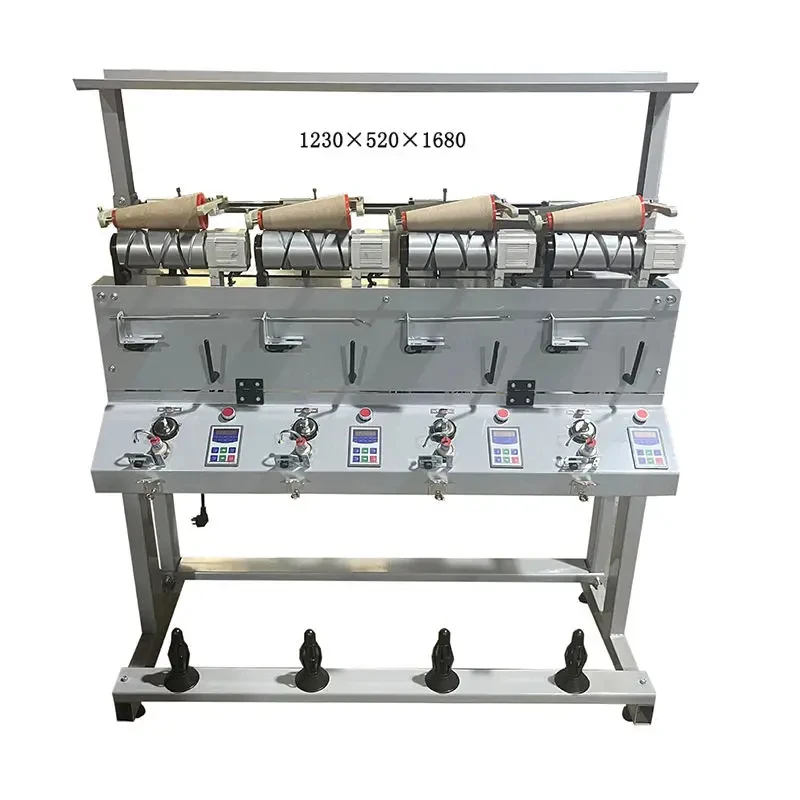 V Automatic 4 Spindl High to Cone Winding hine Metal Motor Yarn Ball Winder with Stepls Speed