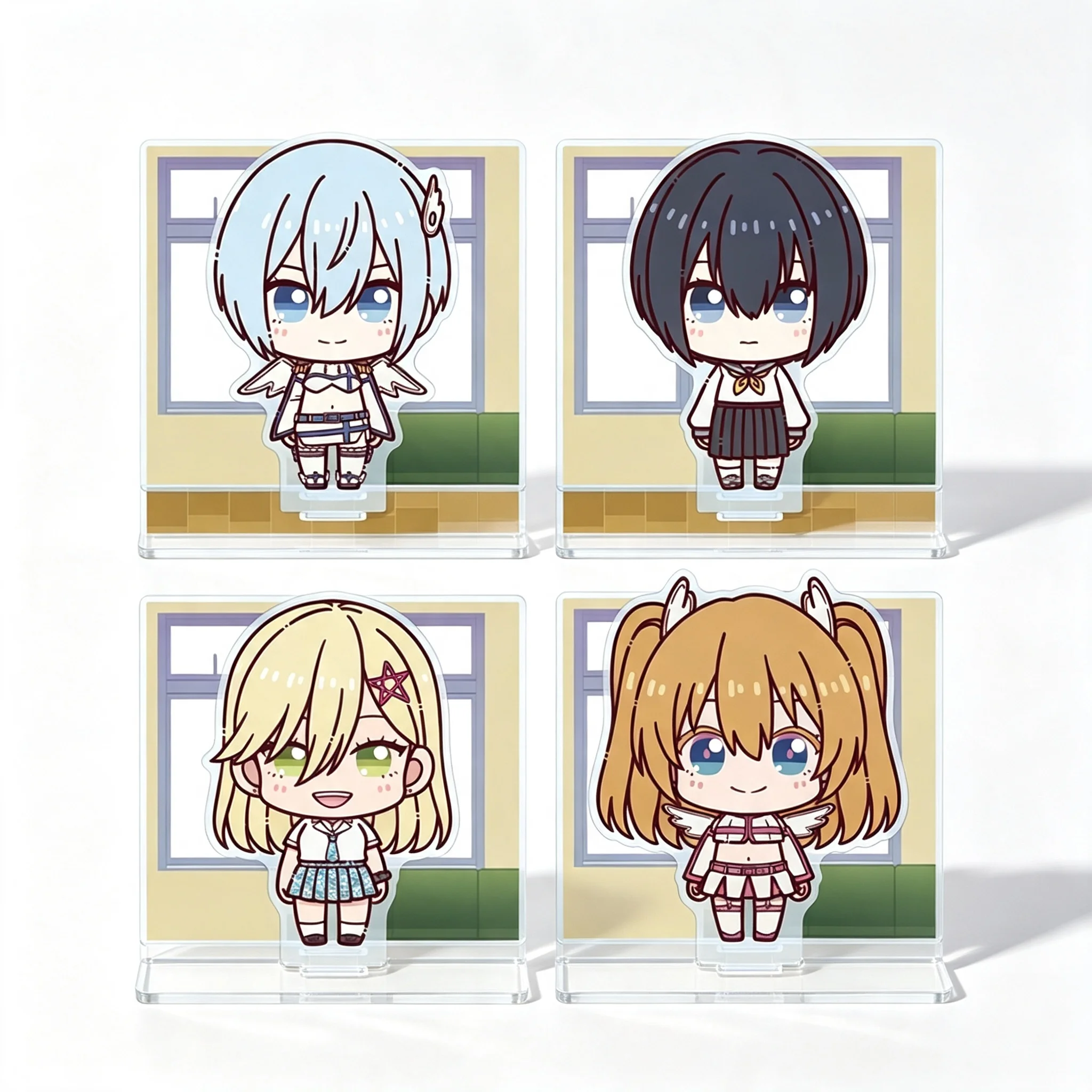 New 2.5 Dimensional Seduction 10cm Mini Anime Acrylic Stand keychain Mikari Tachibana Nonoa Desktop decorations Cartoon Figure