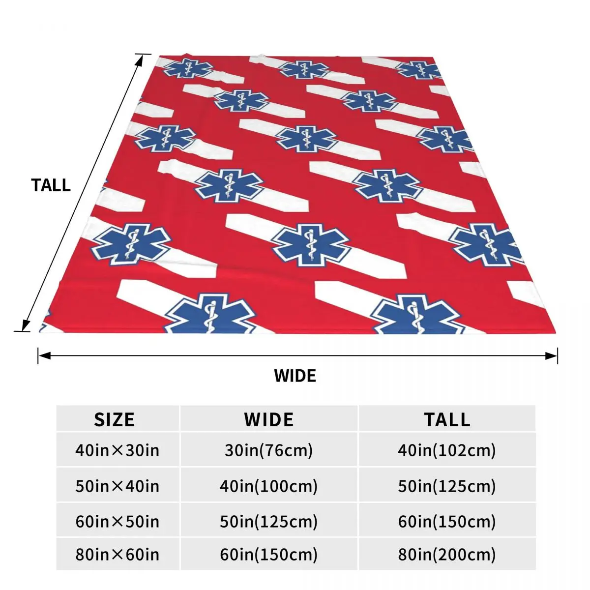 Emt Star Of Life Emergency Medical Blankets Fleece Sofa Throw Blanket Warm for Home Bedroom Office Throws Bedspread Quilt