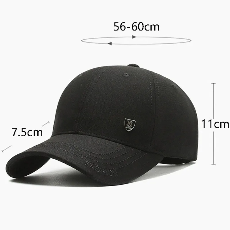 High Quality Men Cap Spring Summer Fashion Adjustable Snapback Baseball Cap For Dad Autumn Gorras Hombre Casquette Black New Hat