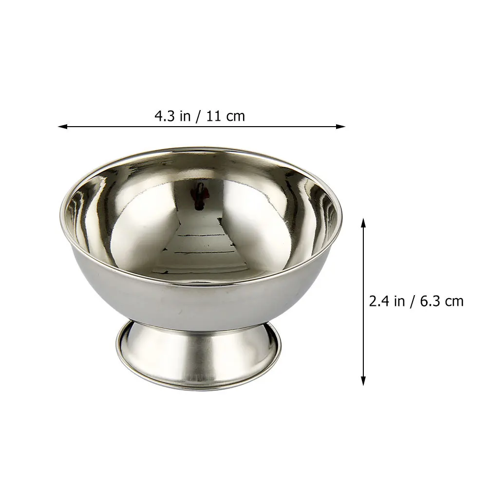 Stainless Steel Shaving Bowl with Footed Base Large Capacity Reusable Metal Shave Cup for Men Portable Grooming Tool Household