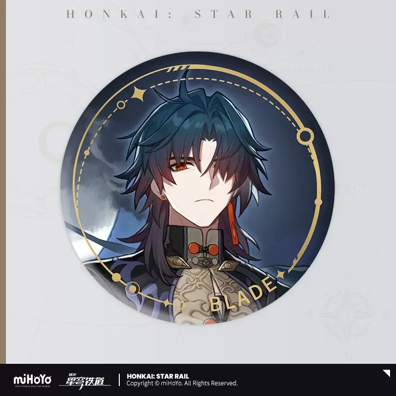 Sunsyea Honkai Star Rail offizielle Merch Mihoyo Original authentische Thema Serie Klinge Abzeichen 5 Stück (austauschbar)