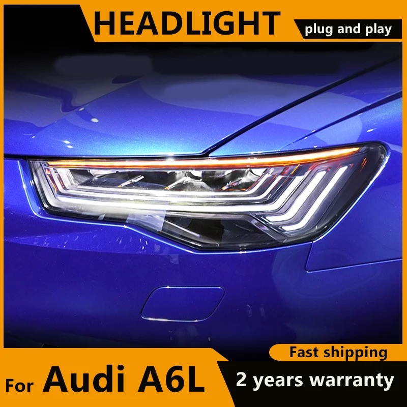 LED Head Lamps For Audi A6L A6 C7 2012 2013 2014 2015 2016 2017 2018 A6 C8 Matrix LED Headlights DRL Dynamic turn signal Lights