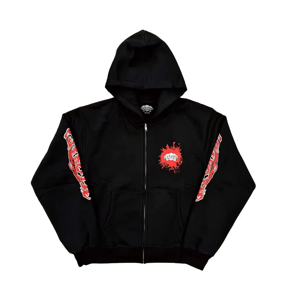 

Новые мужские толстовки с капюшоном Osamason Pyskotic Tour на молнии Born To Die, толстовки с капюшоном, бархатный хлопок, плотный флис, США E167