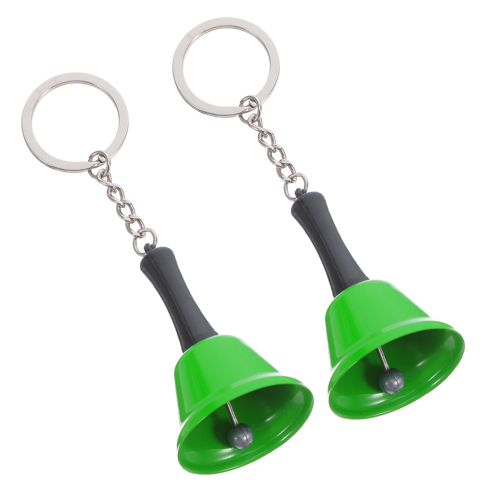 

2 Pcs Early Education Bell Cute Bag Pendant Dinner Bells Girls Keyring Birthday for Men Hand Held Mini Car