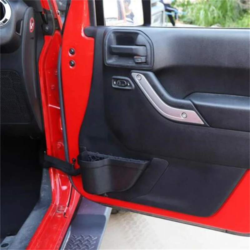 2Pcs For Jeep Wrangler JK JKU 2/4Door 2011 2012 2013 2014 2015 2016 2017 2018 Front Door Storage Box Organizer  - Image 5