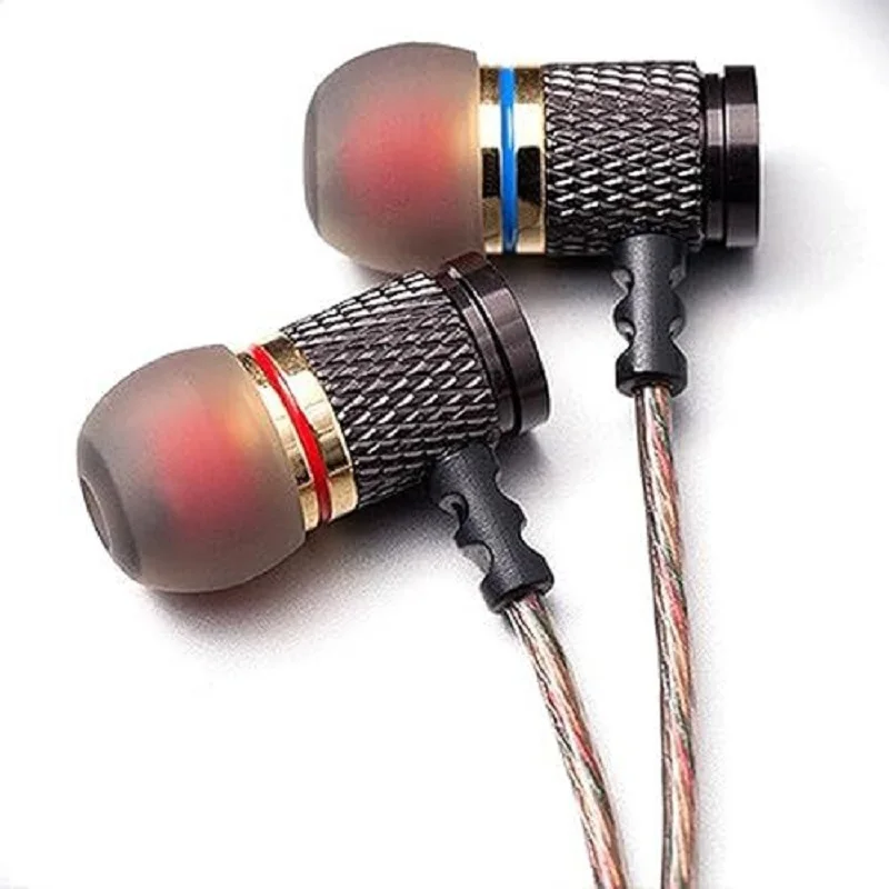 DM6 3.5mm Headphones Earphones In-Ear Shocking Anti Noise Bass In-Ear Copper Forged Shocking Microphone Sound Quality