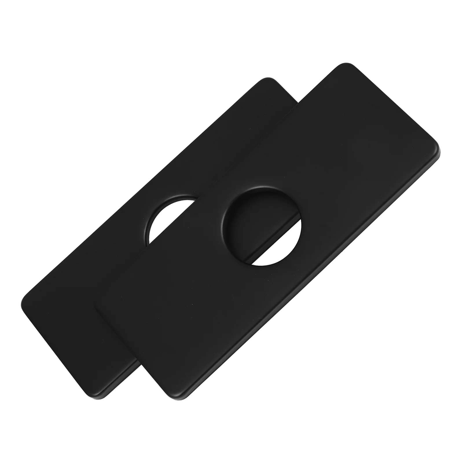 

2 pcs Water Tap Decorative Base Plate Stainless Steel Sink Hole Cover For Bathroom Kitchen Faucet Black Deck Plate Shower Flange