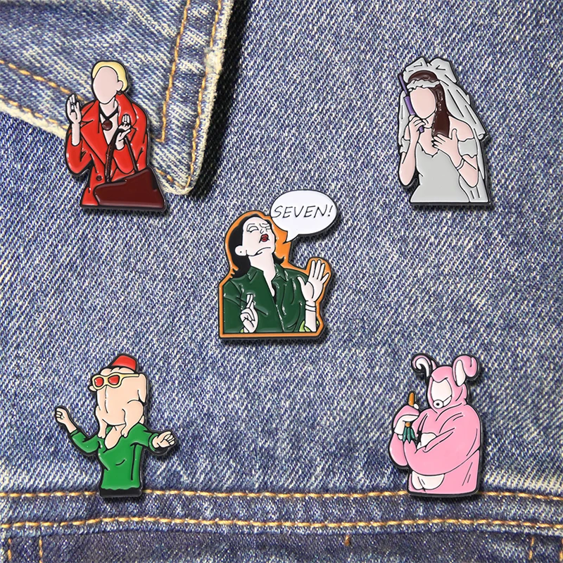 

Comedy Sitcom Enamel Pin FRIENDS TV Show Classic Character Brooches Decor Backpack Lapel Badges Jewelry Gifts