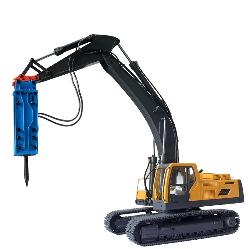 1/14 Remote Control Excavator Hydraulic Breaker Model Toy Assembly JDM-106O with Motor Parts