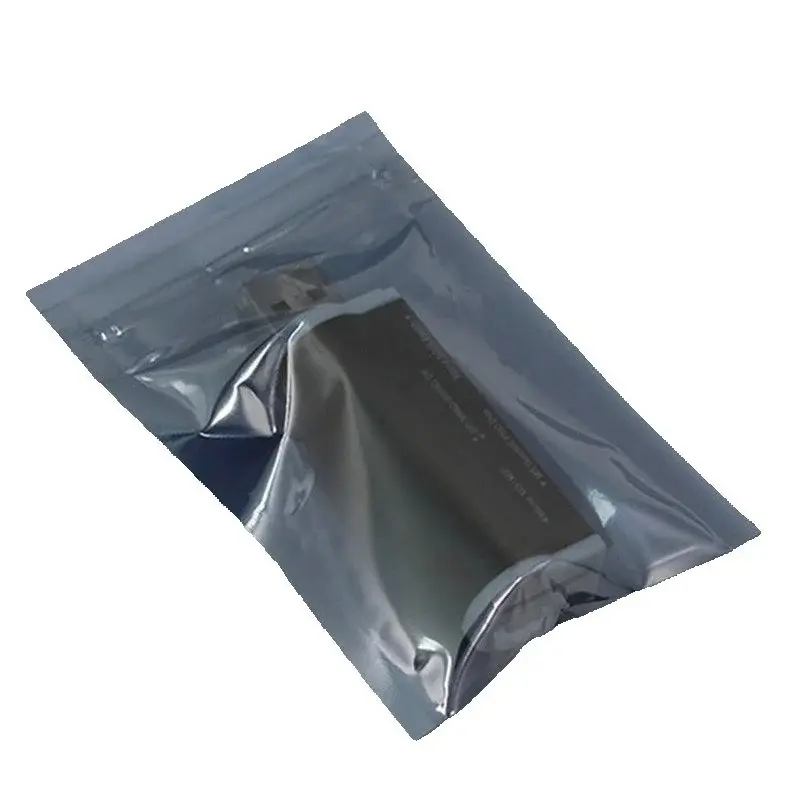 Bolsa de cremallera de blindaje antiestático, bolsas de embalaje de instrumentos antiestáticos ESD, bolsas de cremallera antiestáticas impermeables
