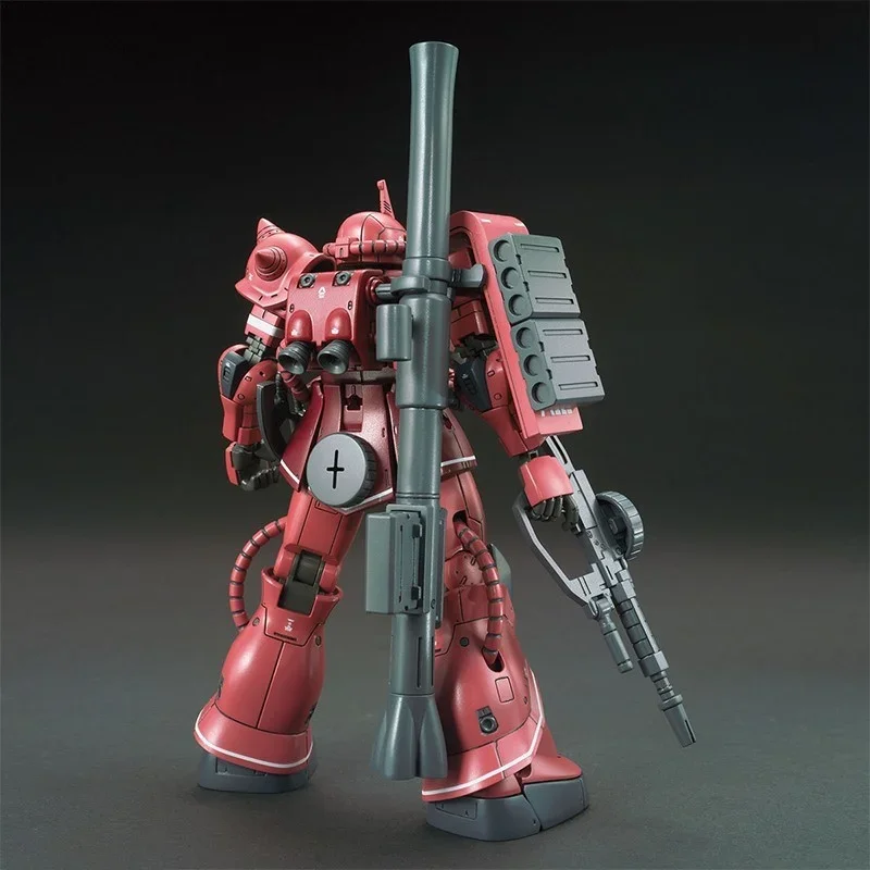 Bandai Gundam Model Kit Anime Figure giocattoli HG MS-06S Zaku 2 Red Comet Ver Genuine Gunpla Anime Action Figure giocattoli per bambini