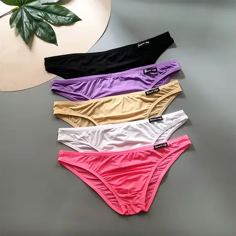 Ice Silk Underwear Men Pouch Underwear Male Elastic Belt Panties Sexy Plus Size Bikini Slips Hombre Seamless Lingerie