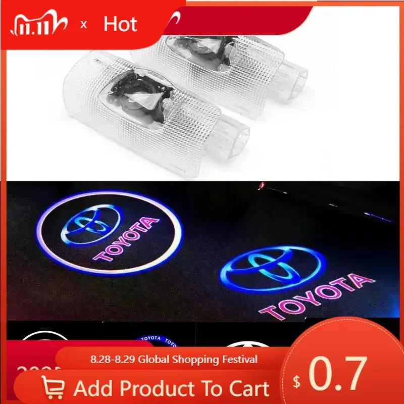 

Новые светодиодные проекционные логотипы на двери (подсветка) для Toyota Camry, Highlander, Land Cruiser (модели 2026 года)