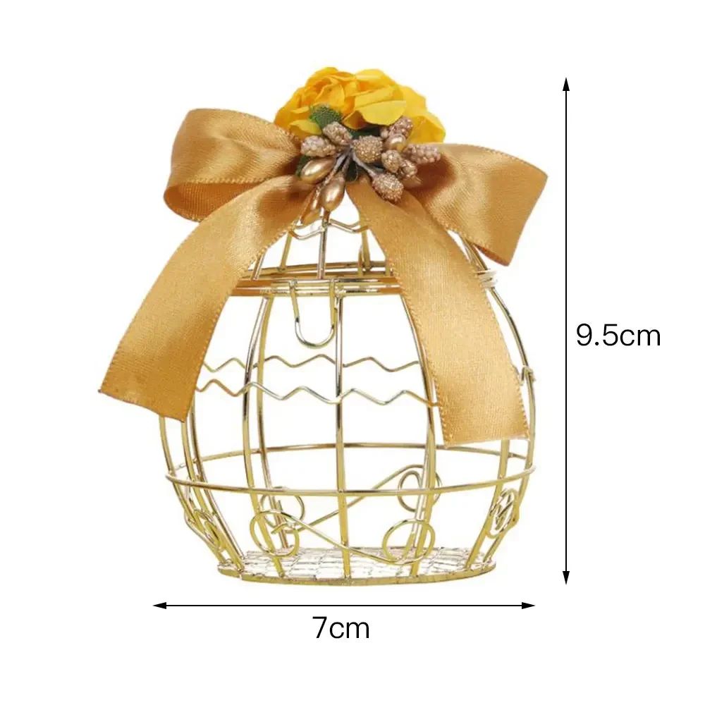 Mini Vintage Hollow Bird Cage Candy Chocolate Boxes Baby Shower Favor Present Box for Guests Birthday Souvenir Party Decoration