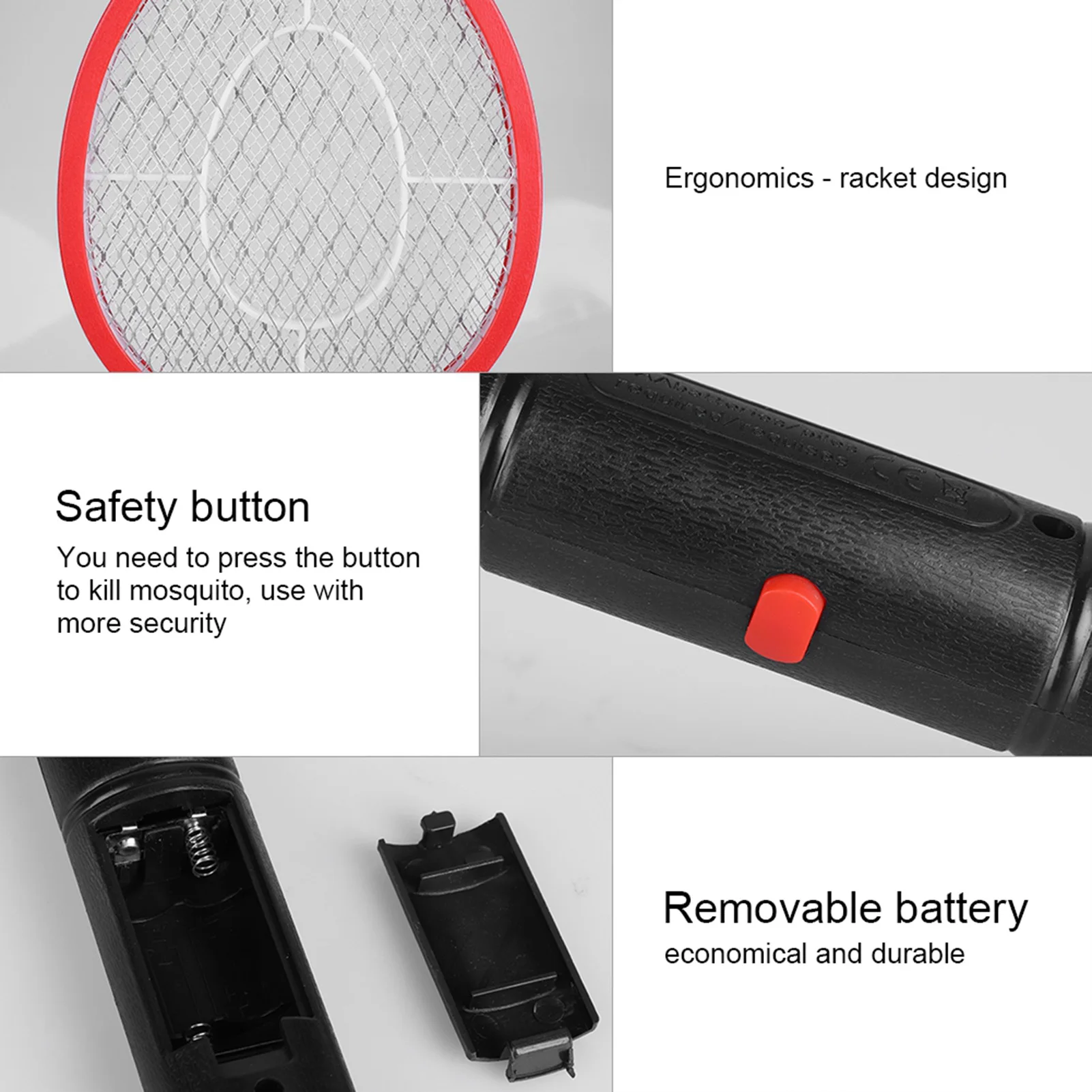 Bug  Racket Cordless Battery Power Electric Fly Mosquito Swatter Bug  Racket Insects Killer