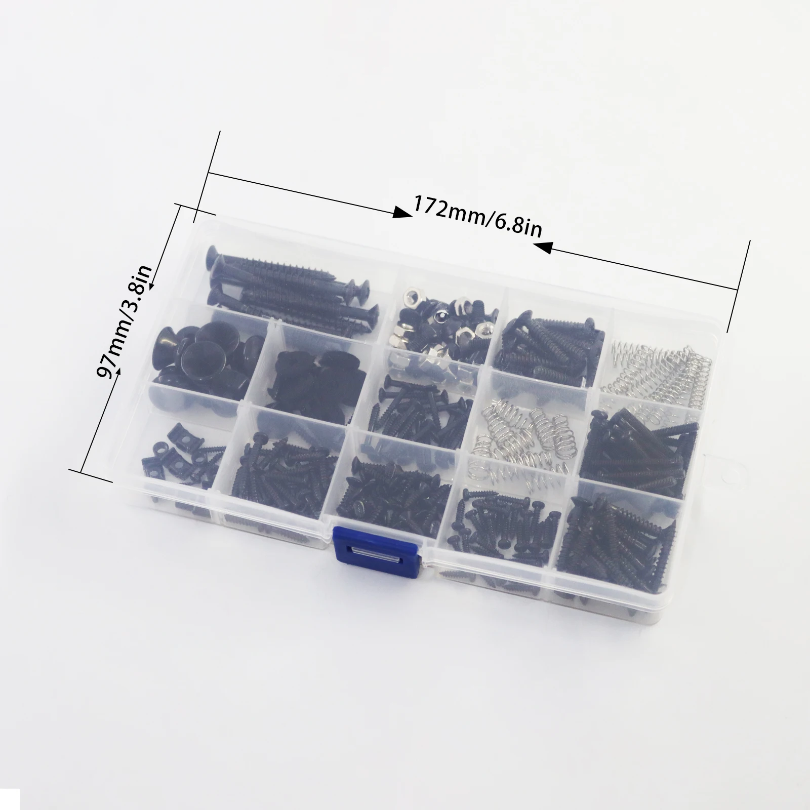 208 Pieces Guitar Screw 13Types,Guitar Repair Screw Guitar Accessories Strap Buckle Set Musician Tools Silver/Black/Gold