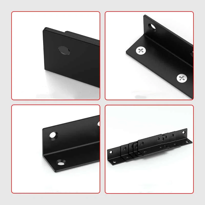 1 pz allunga a forma di L in acciaio inossidabile codice angolare fissatore per mobili 90 gradi addensare staffa ad angolo retto connettore per mobili