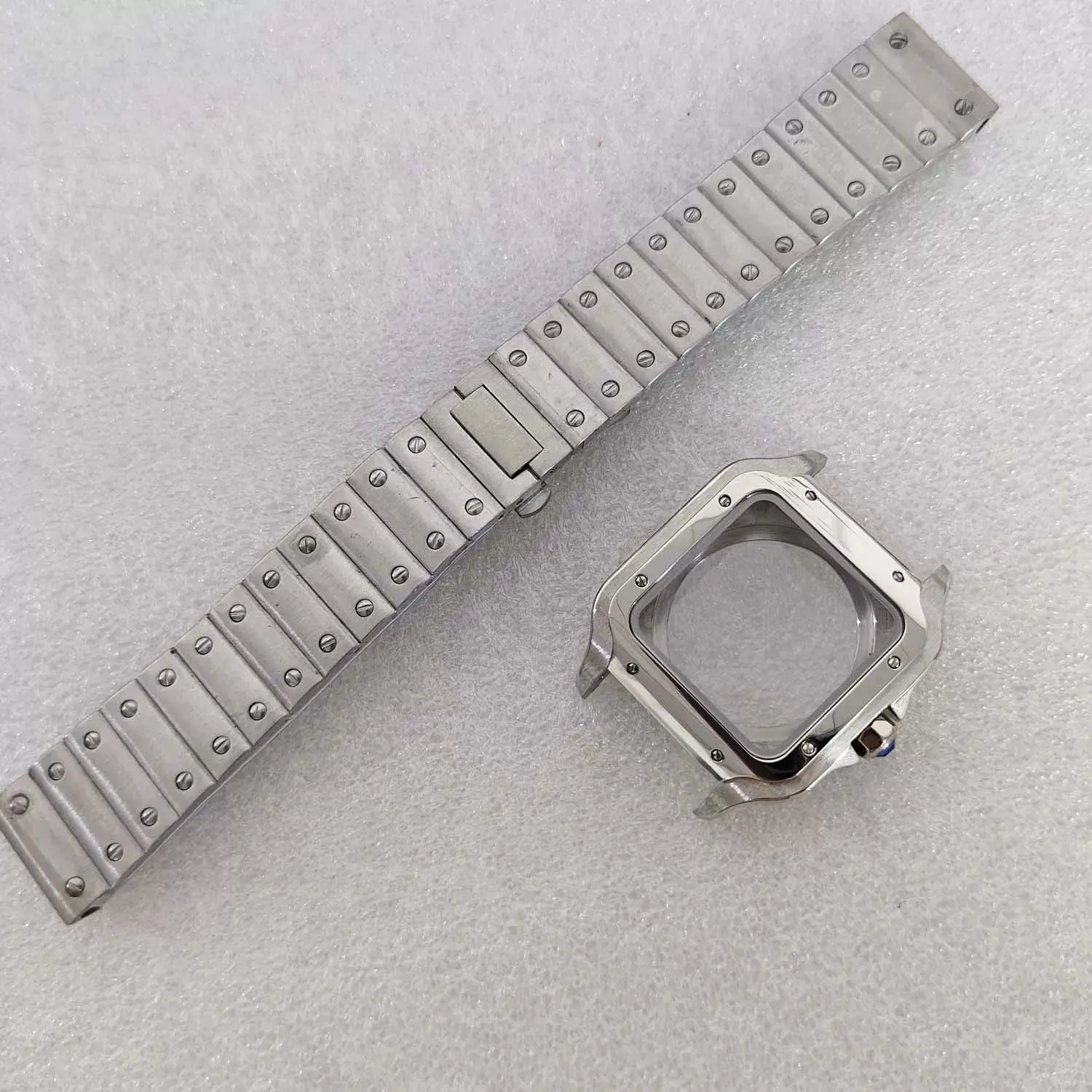 38mm Electroplated 316L Stainless Steel NH35 Watch Case Mineral Crystal Fit NH35 Movement Watch Mod Parts Watch Accessories