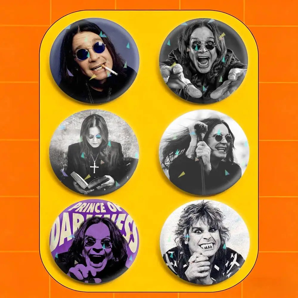 

B-Black S-Sabbath Ozzy 32/44/58mm Handmade Pins Round Brooch Badge Backpacks Clothes Jewelry Gifts