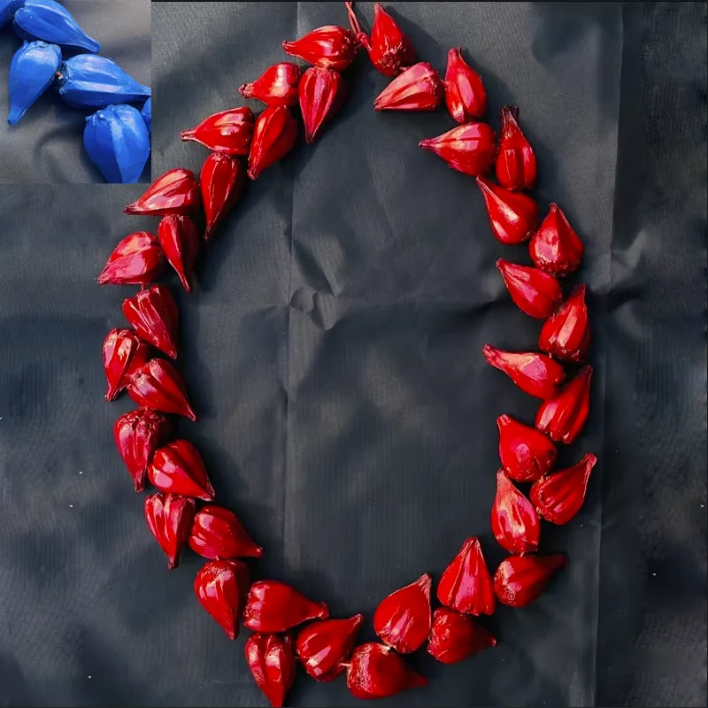 

UlaFala Traditional Roman Reigns Red Necklace Men Samoa Ula Fala Ceremonial Samoan Tribal Chief Formal Occasion Accessory wreath