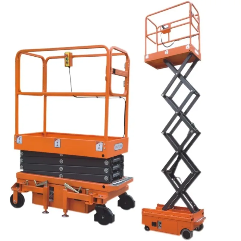 electric scissor lift platform price 300kg bearing capacity 3m 4m 5m lift platform mobile aerial work platform for warehousing