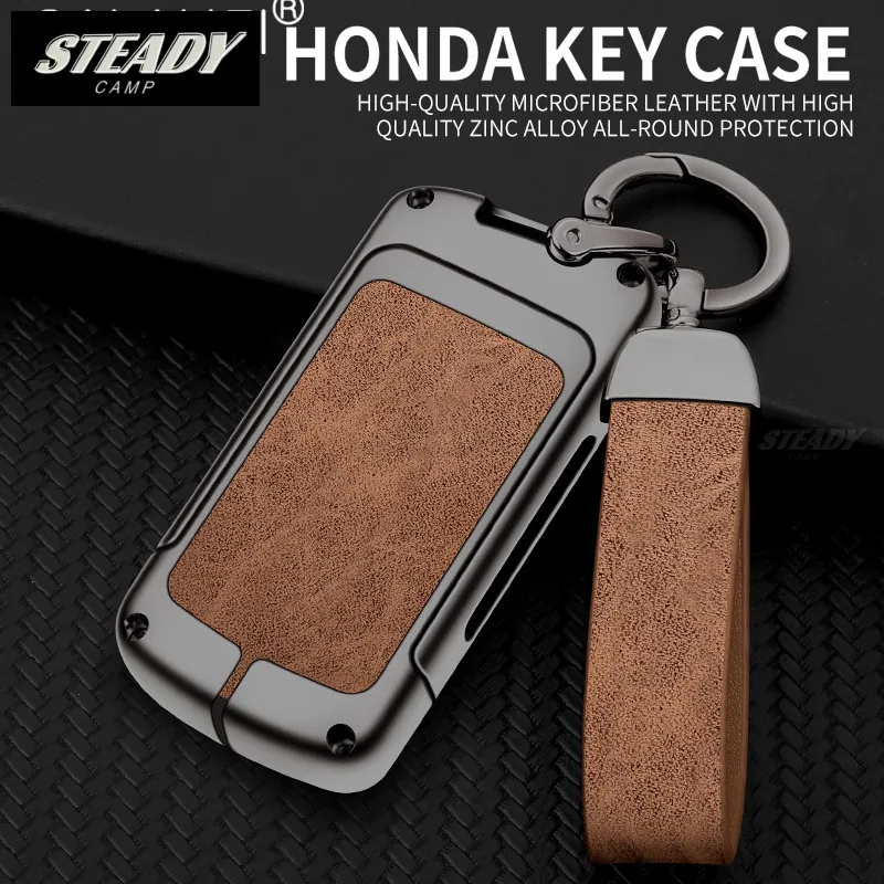 

Zinc Alloy Car Key Cover Case Holder Bag For Honda Accord Fit CRV Civic Freed Spike Hybrid StepWGN Elysion Crosstour Accessory