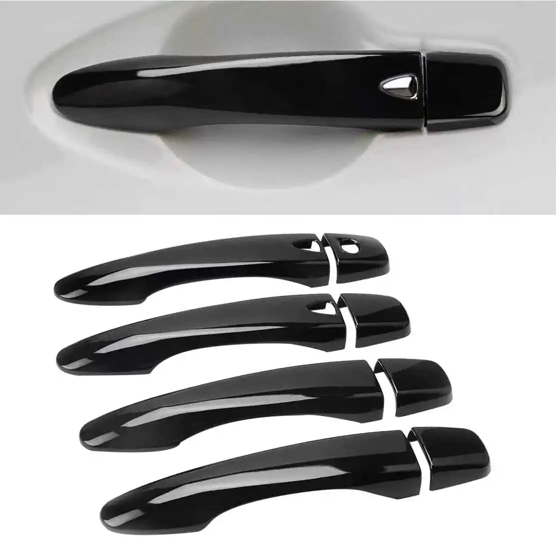 

1 Set Exterior Door Handle Cover Trim ABS Fit for Nissan Rogue Murano Maxima Glossy Black