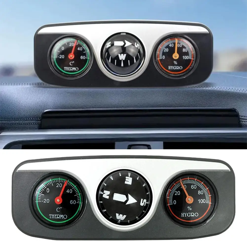 

Car Thermometer Navigation Dash Mount 3 In 1 Car Truck Dash Thermometer Direction Mount Navigation Hygrometer N3S7