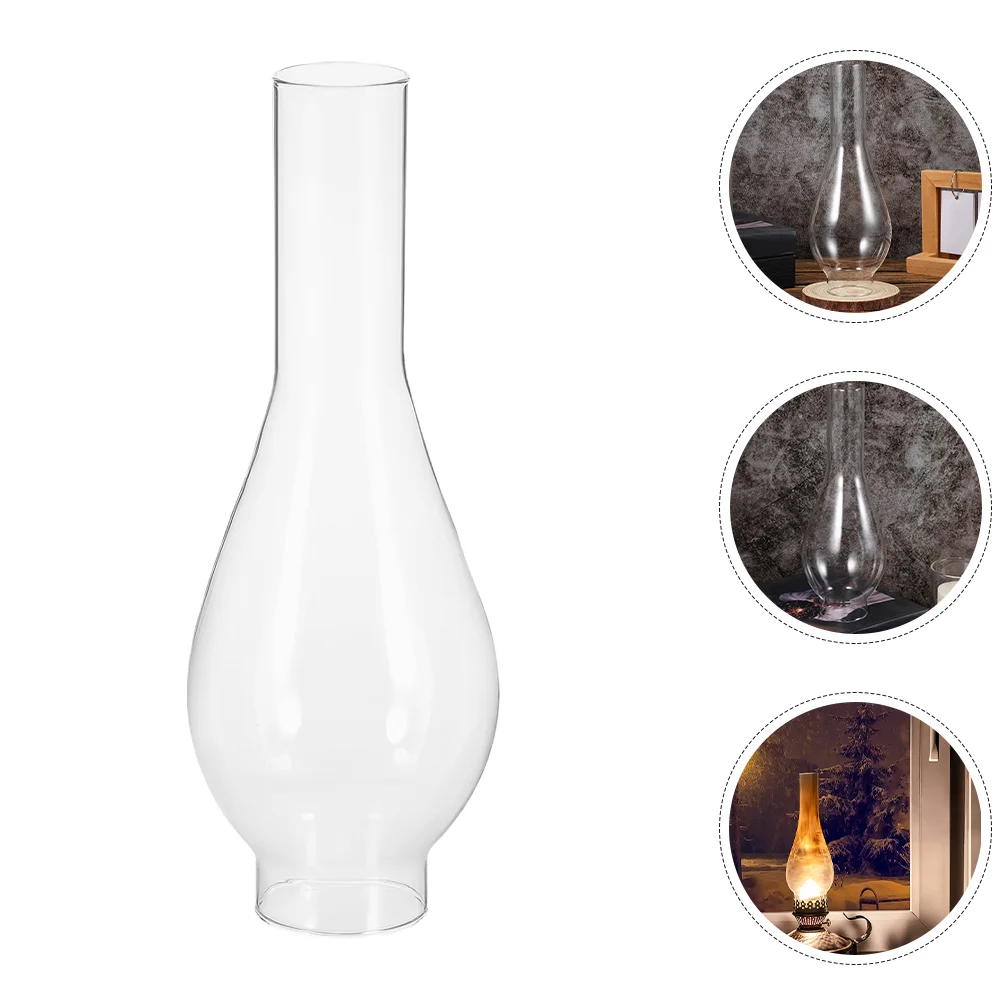 2 Pcs Kerosene Lamp Shade Wicker Lampshade Oil for Indoor Use Light Covers Lantern Clear Long