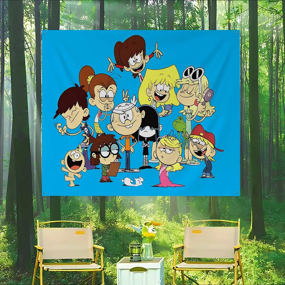 T-The Loud House Small Size Cheerleading Banner Hand Pulled Flag Outdoor Atmosphere Flags