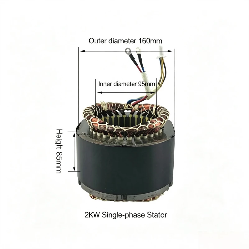2-2.8kW Generator Stator Rotor Full Copper Coil Single Phase Three Phase Diesel Replacement Parts