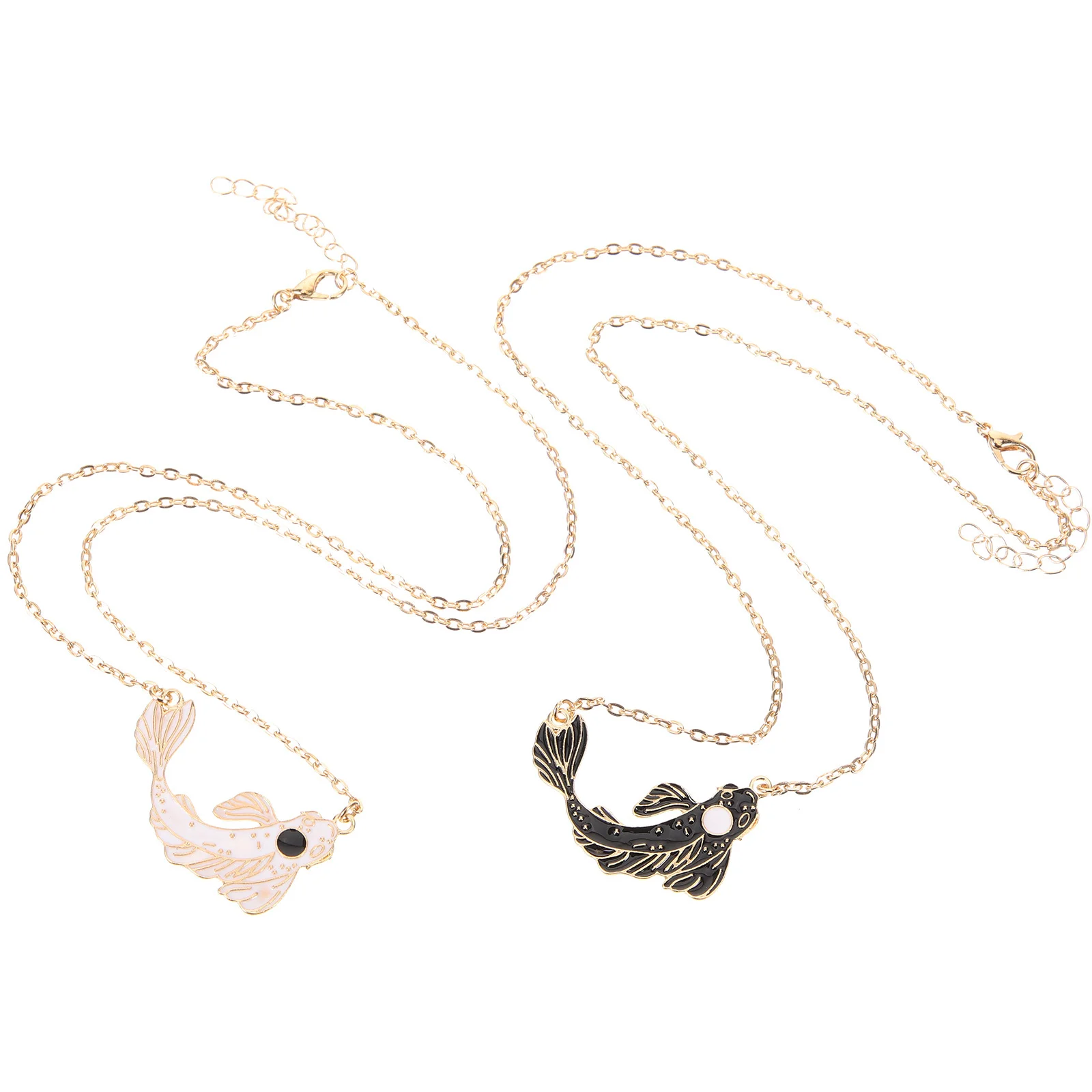 

1Pair Koi Fish Necklace Elegant Promise Pendant for Her Modern Couple Accessory Friendship Jewelry Gift for Wife from Husband