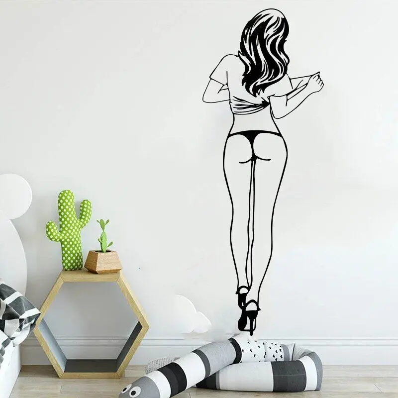 Large Sexy Girl Wall Sticker Bedroom Couple Wedding Sexy Boss Beauty Girl Wall Decal Vinyl Home Decor