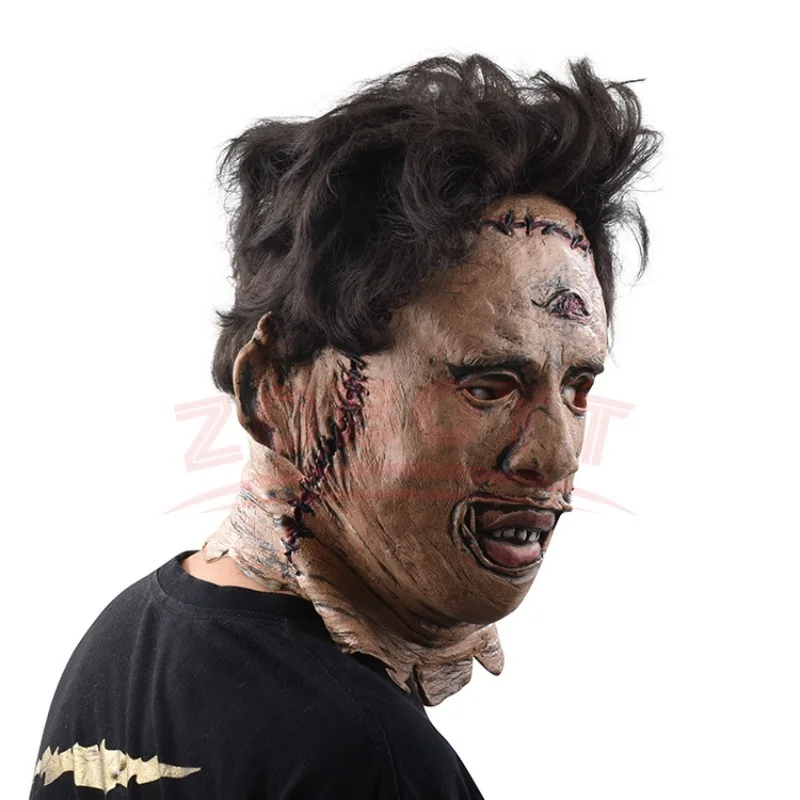 Texas Chainsaw Massacre Leatherface Mask Halloween Horror Fancy Dress Party Cosplay Latex Masks Halloween Party Latex Ball Mask image 2