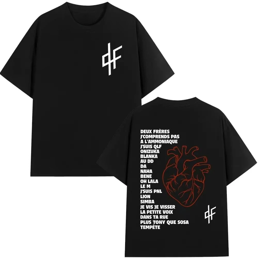 Camiseta de Moda Hip Hop de Manga Corta con Estampado Gráfico del Álbum Le Monde Chico de PNL, Camiseta Informal de Algodón, Ropa Urbana Unisex