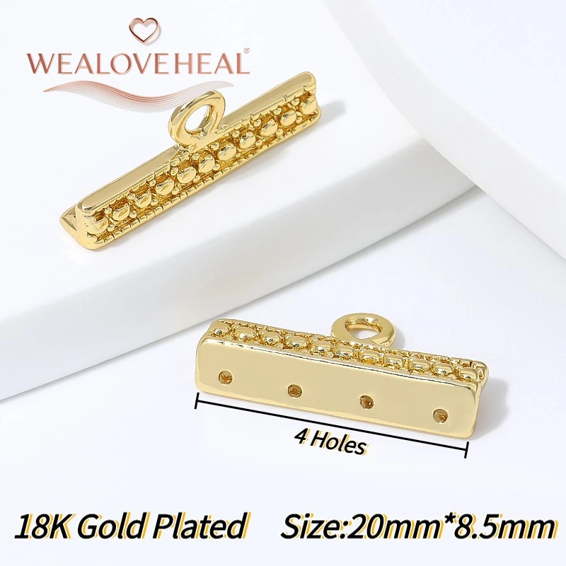 18K vergoldete Messing-Abstandsperlen in Rosenblüten- und Blattform, Mehrfachloch-Verbinder, DIY-Schmuckzubehör für die Herstellung von Perlenarmbändern und Halsketten – Detail 32