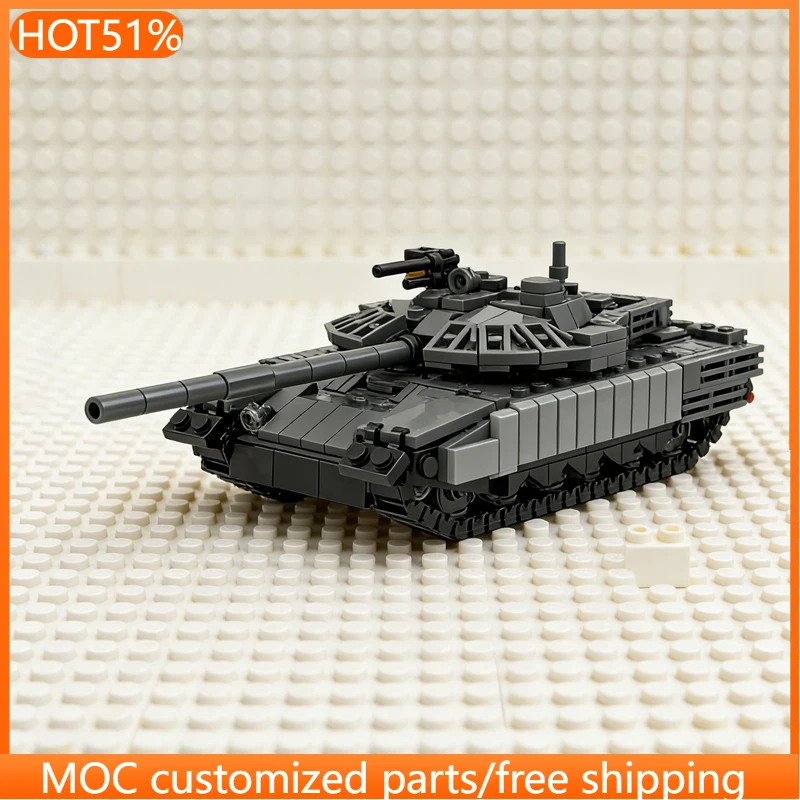 Modèle de char militaire TMOC-80BVM, 602 pièces, conception de blocs de construction modulaires personnalisables, technologie simple, jouet d'assemblage DIY pour enfants, cadeau