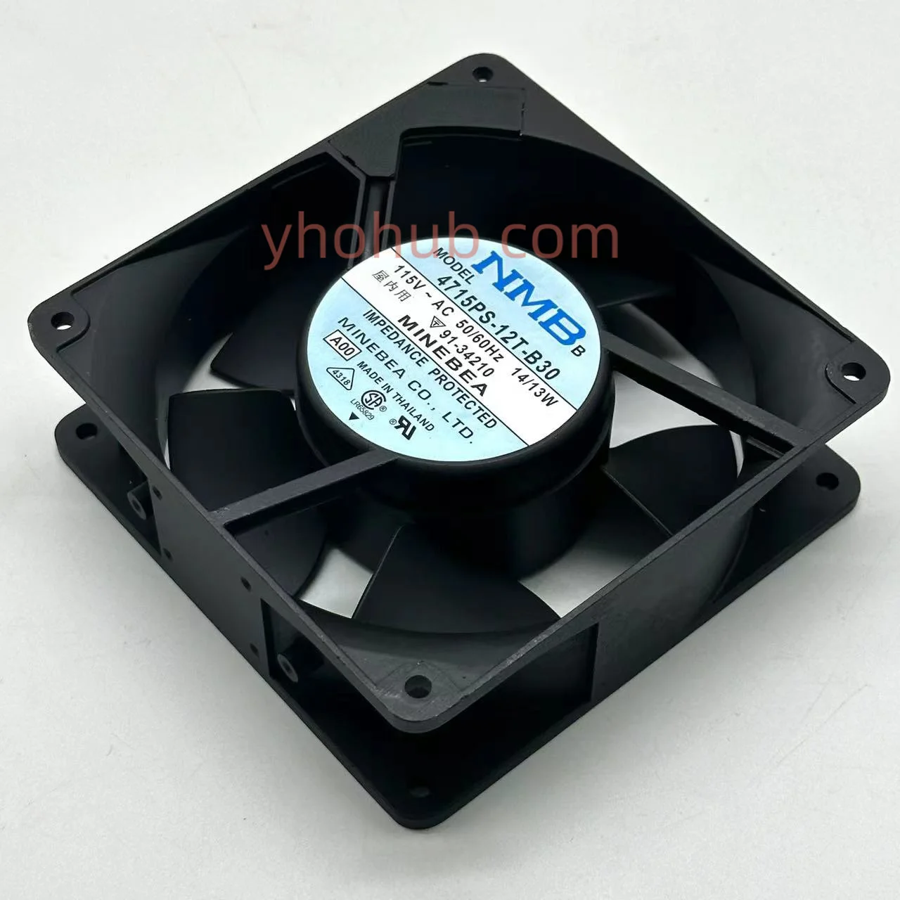 

NMB-MAT 4715PS-12T-B30 A00 AC 115V 14W 120x120x38mm Server Cooling Fan