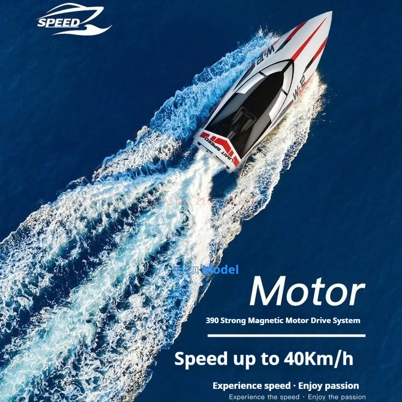 Novo barco de alta velocidade com controle remoto wl916 com motor sem escova e luz para reversão do modelo de barco