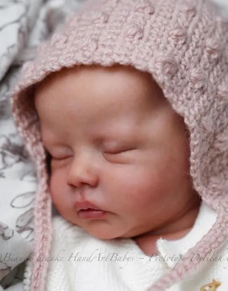 18Inch Delilah Reborn Doll Kit Unpainted Lifelike Soft Fresh Color DIY Doll Parts