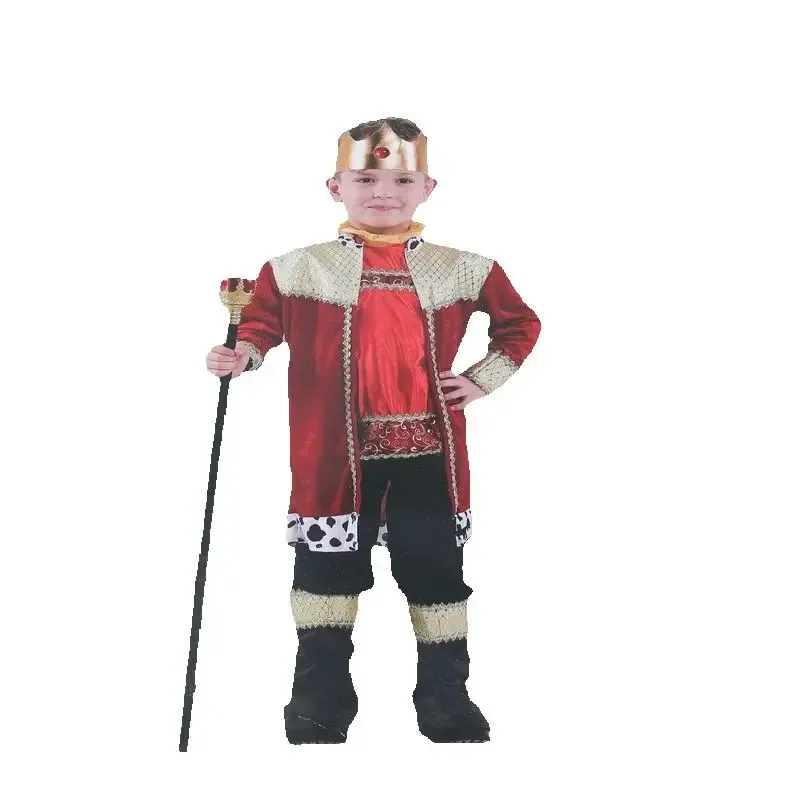 

Medieval Prince King Costume For Boys Kids King Arthur Dress Up With King Crown And Robe Halloween Cosplay Costume