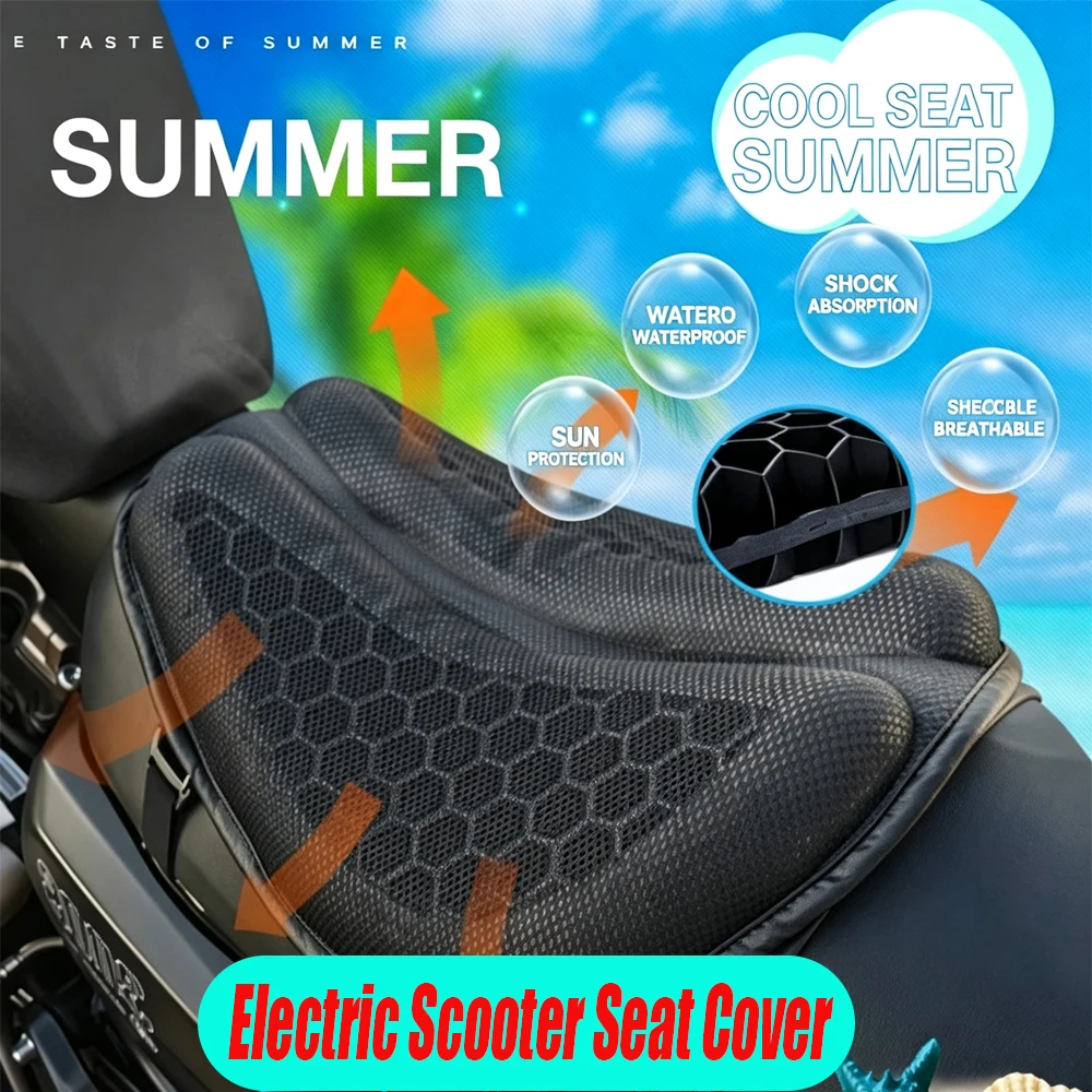 Electric Scooter Seat Cover Ultra-Soft Universal Motorcycles and Food Delivery Scooters—UV Protection Waterproof Heat-Insulating
