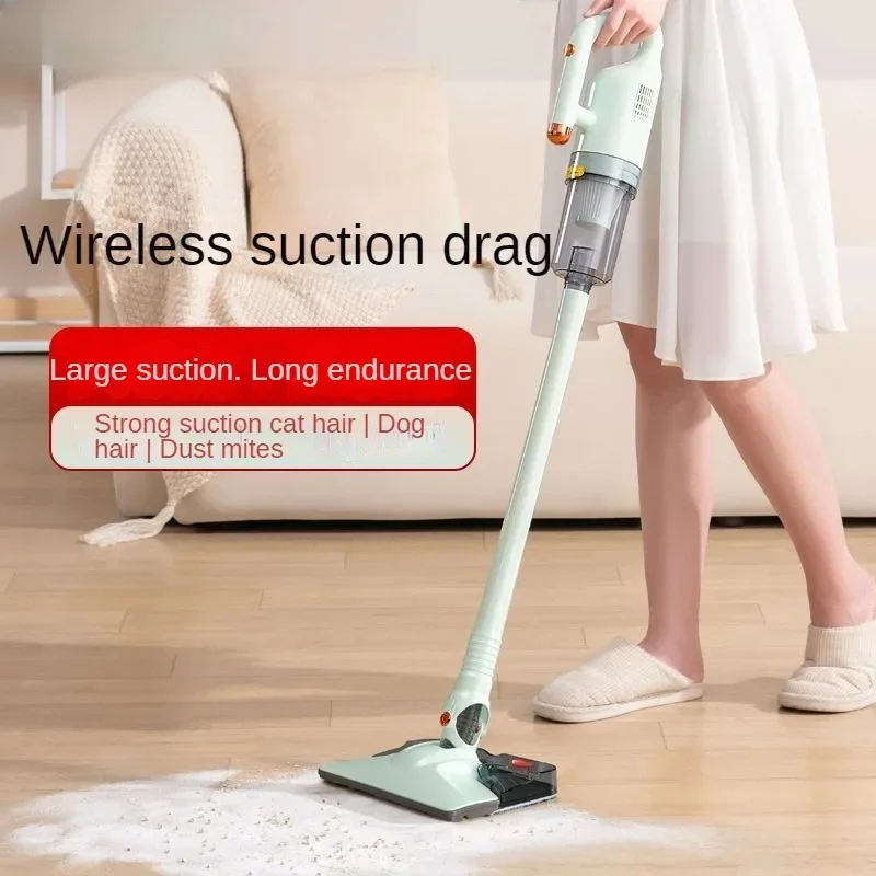 Vacuum cleaner household wireless suction drag one handheld rechargeable high-power dust mite pet hair new!