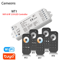 Tuya WT1 LED Dimmer 12-36V DC Smart Life 2.4G RF Wifi Remote Magic Home CCT Strip Controller with Touch Wheel RF Remote Controll