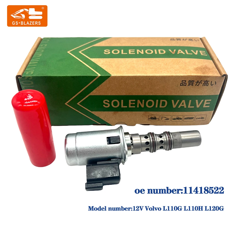

12V/24V Solenoid Valve VOE11418522 11418522 For Volvo L110G L110H L120G Excavator spare parts