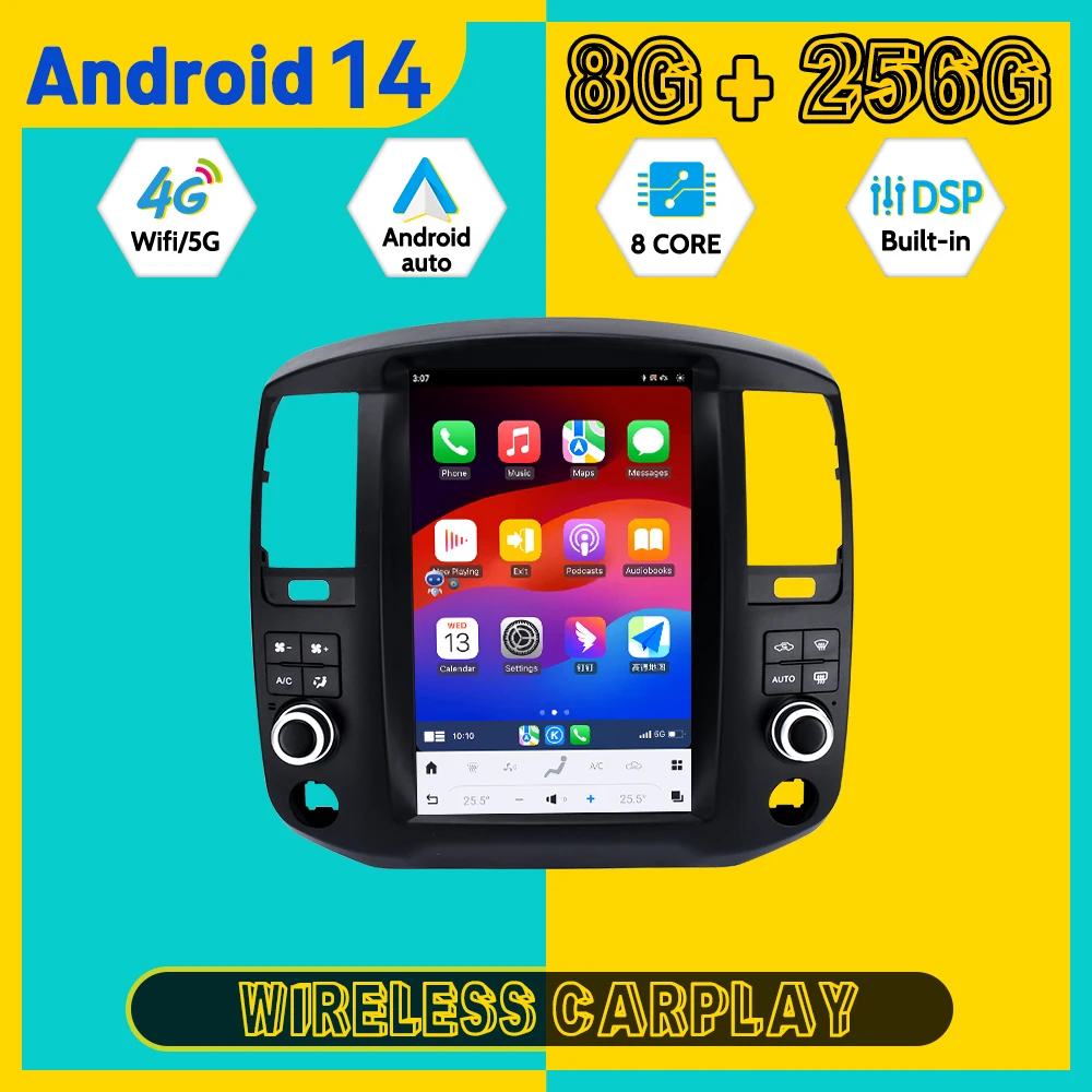 

12,8-дюймовый автомобильный мультимедийный плеер с LCD-дисплеем для Nissan Pathfinder 2008~2012, Android GPS-навигация, автомобильная магнитола