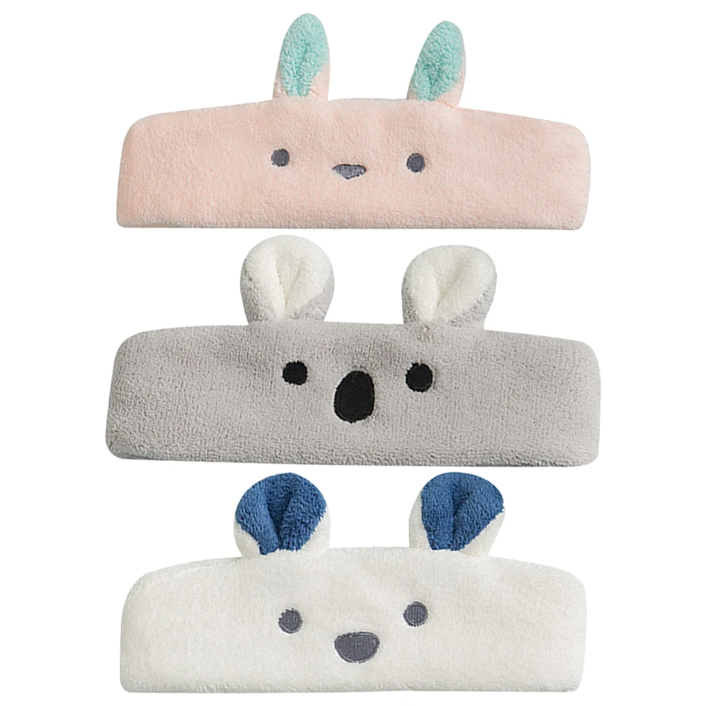 

3 Pcs Stretchy Coral Fleece Headb s Absorbent Face Washing Hairb for Makeup Spa Portable Styling Tool Fashion Design