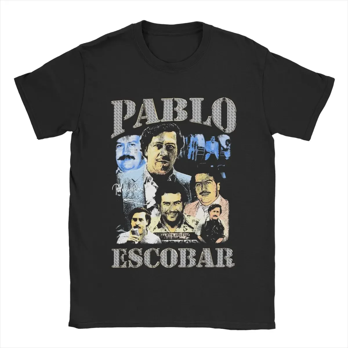 Coole pablo escobar 90er T-Shirts für Männer Rundhals ausschnitt Baumwolle T-Shirts Kurzarm T-Shirt klassische Kleidung